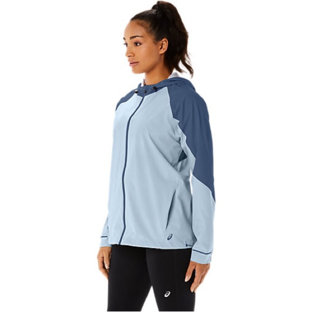 ASICS Women's Waterproof Jacket in Piedmont Sky/Grand Shark - $110 NWOT